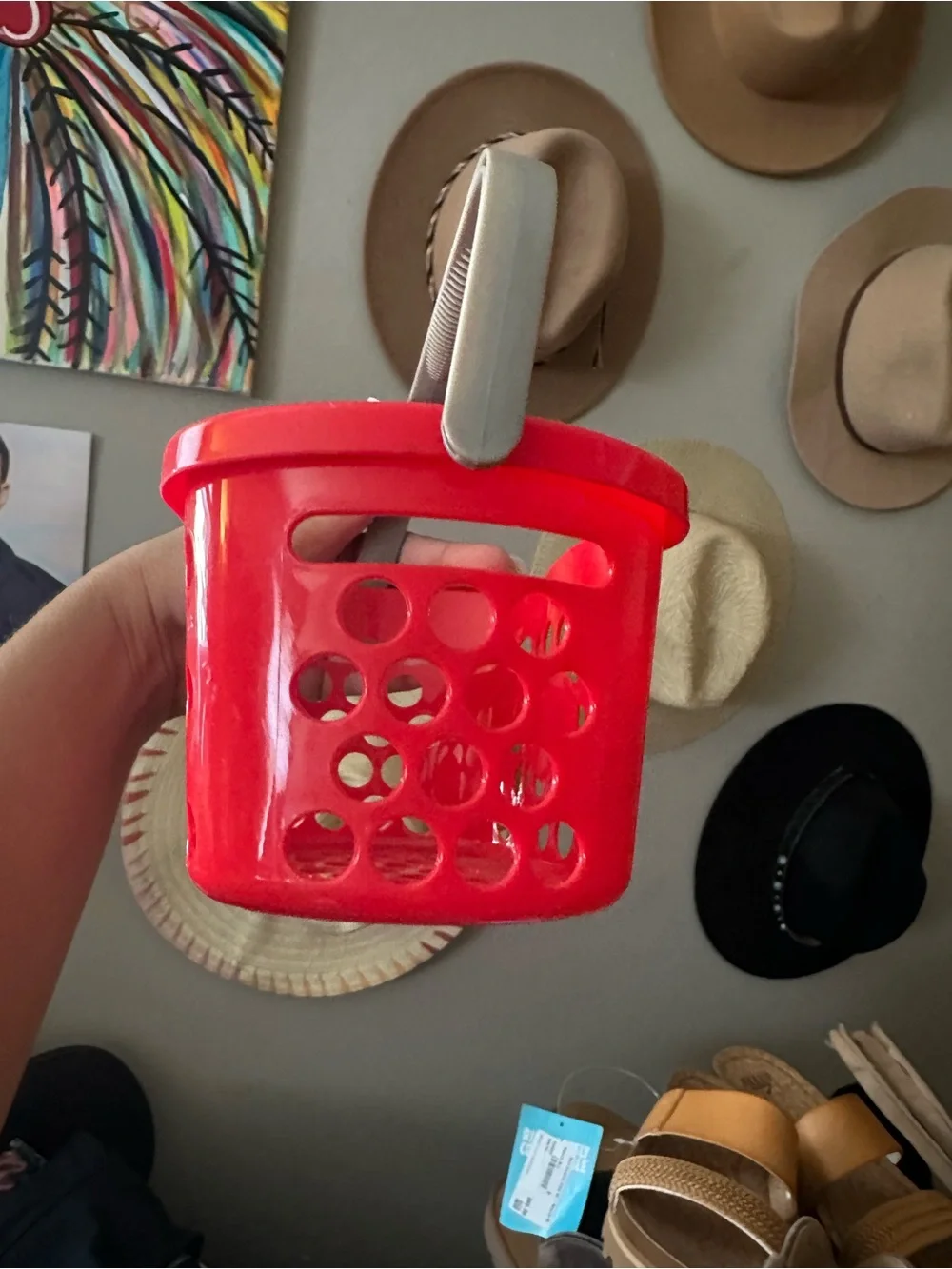 Target Red Mini Basket with Silver Handle